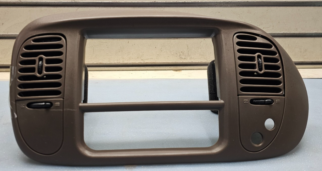 97-03 Ford F150 Center Dash Radio Climate BEZEL Trim Panel🔴AIRBG Line Tan B1