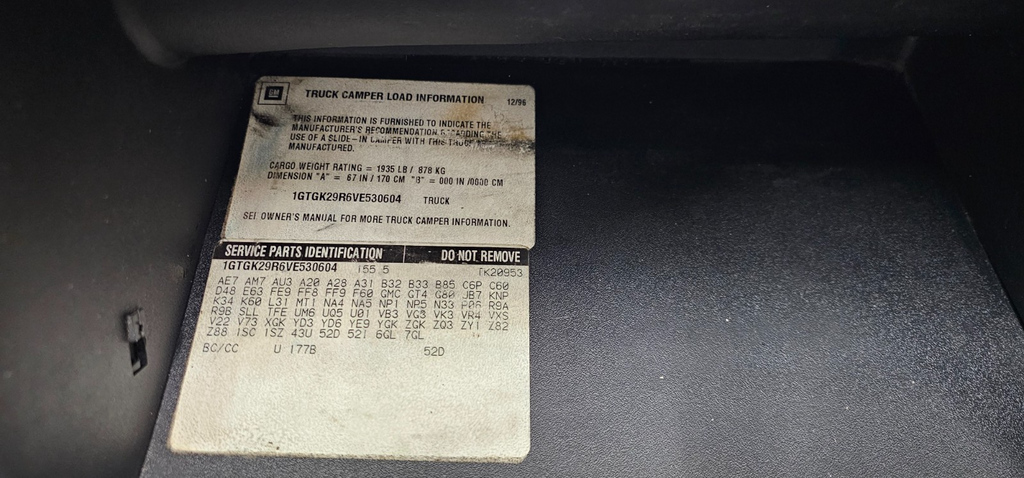 95-99 CHEVY GMC TRUCK SILVERADOC/K Glove Box Storage Compartment Assembly TAN G2