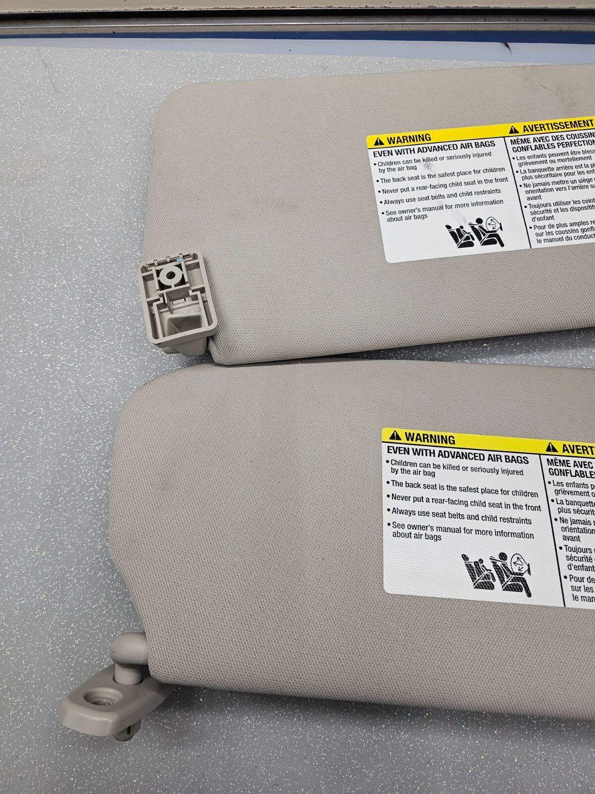 🔥07-12 NISSAN SENTRA Sun Visor Assembly Mirror Driver Passenger Pair Gray OEM