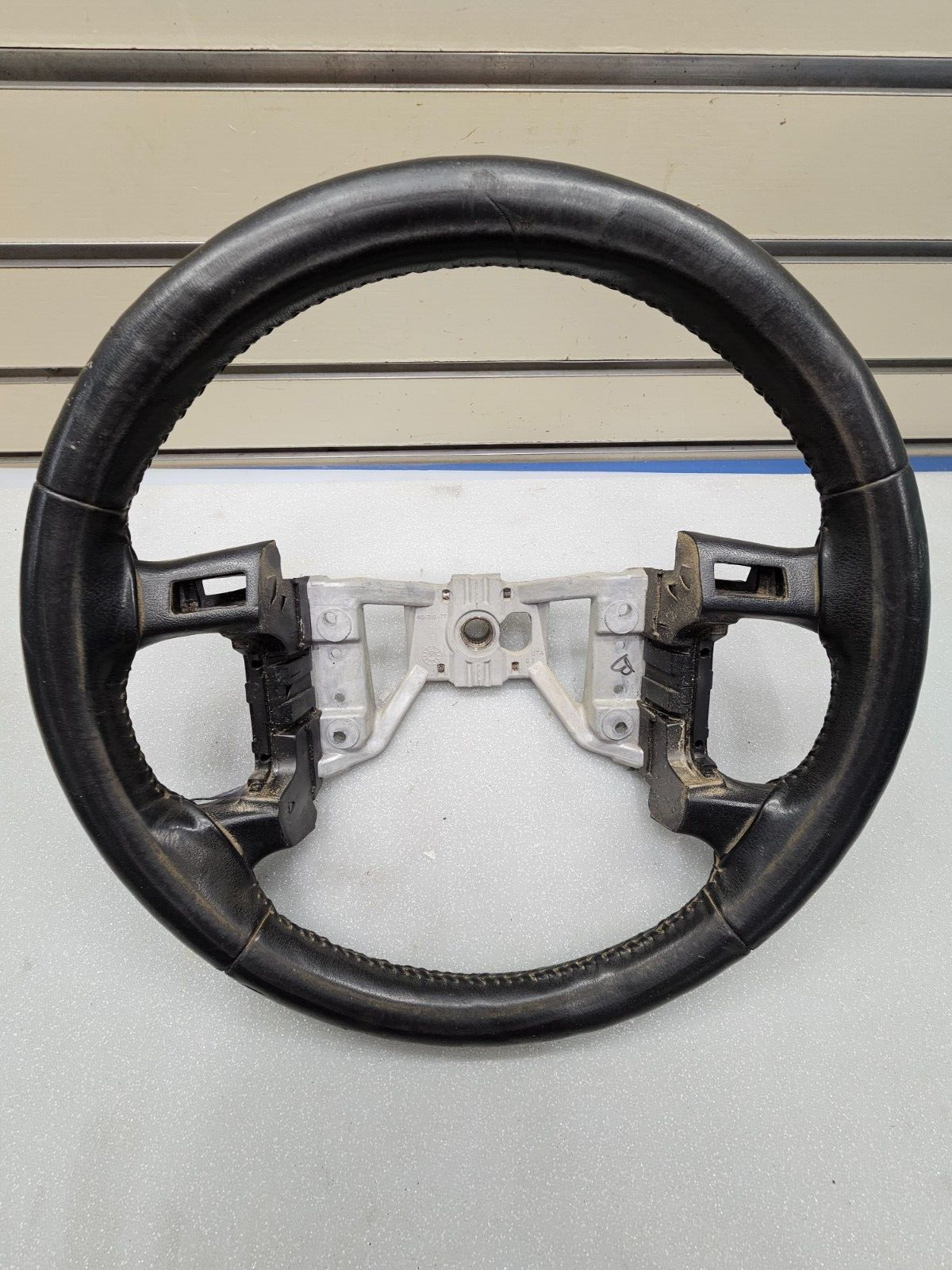 🔥1992-1996 FORD Bronco F150 F250 F350 Leather Steering Wheel w/Cruise Black