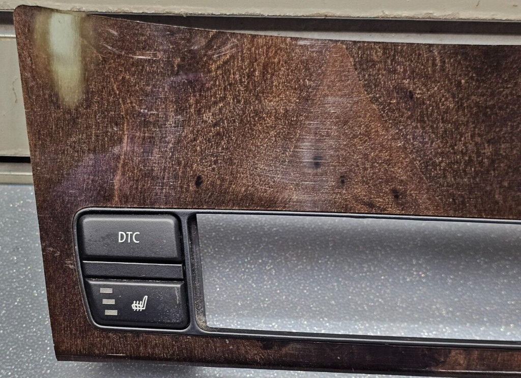 🔥04-10 BMW 525i 530i 535I 550i Center Dash Heated Seat Trim Control Switch Wood