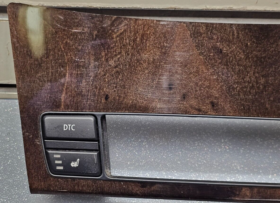 🔥04-10 BMW 525i 530i 535I 550i Center Dash Heated Seat Trim Control Switch Wood