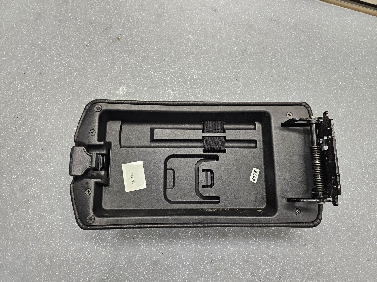 🔥08-13 Rogue Front Center Console Storage Arm Rest Lid Cover Leather Black OEM