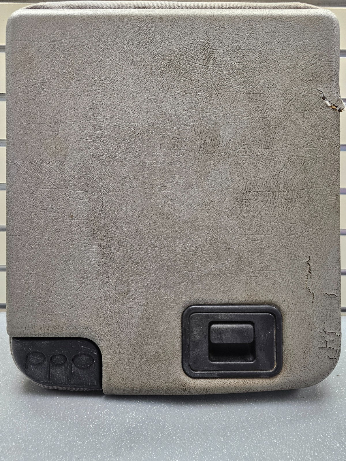 🔥99-10 Ford F250 F350 Center Console JUMP SEAT Arm Rest CLOTH/LEATHER GRAY JS3