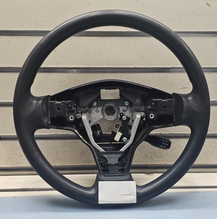 🔥06-12 TOYOTA RAV4 LEFT DRIVER STEERING COLUMN WHEEL COVER LEATHER BLACK OEM