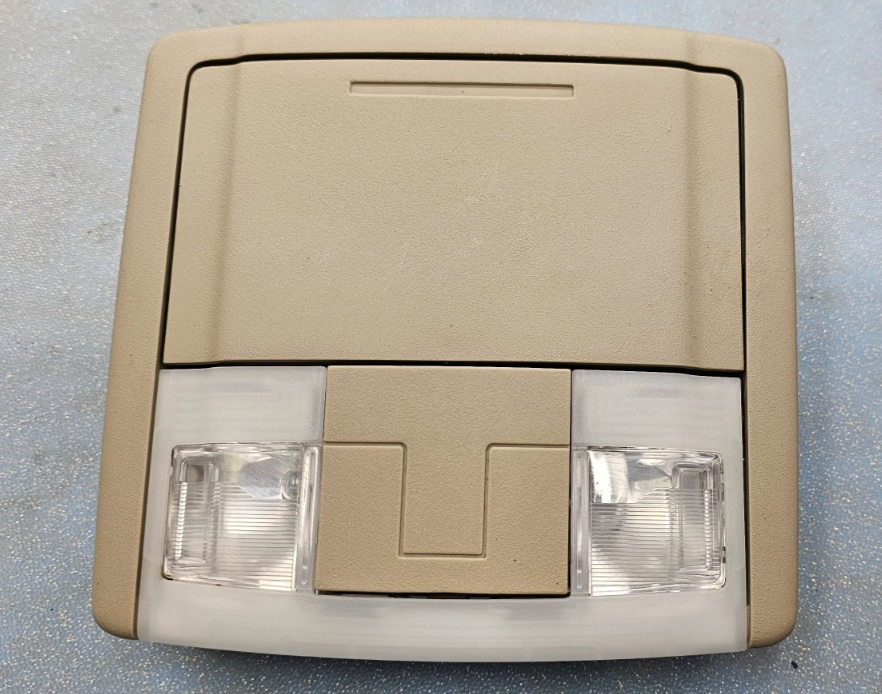🔥07-19 EDGE TAURUS F150 FRONT OVERHEAD CONSOLE DOME LIGHT STORAGE ASSEMBLY TAN