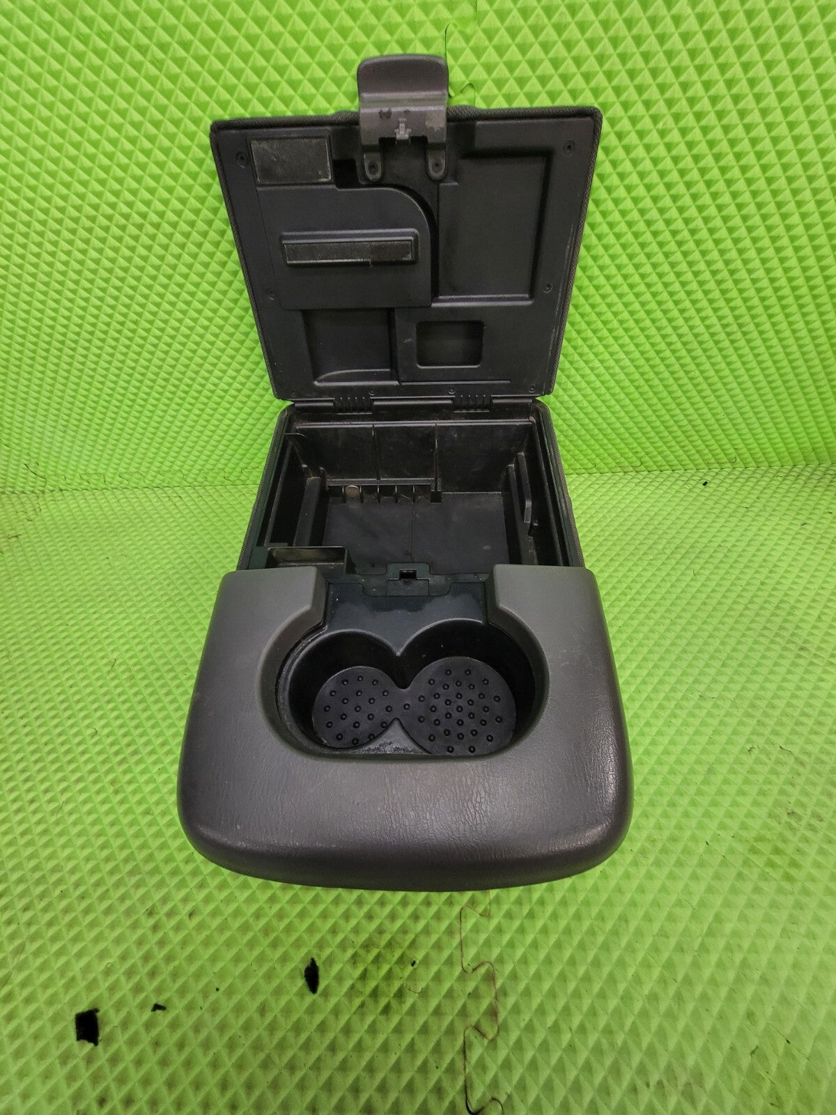 🔥97-03 Ford F-150 Center Console JUMP SEAT Armrest w/2Cup Holder Cloth GRAY JS6