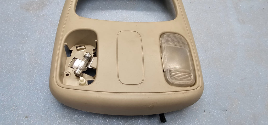 🔥02-05 Dodge Ram Overhead Console Map Dome Light Lamp Storage Assembly Tan