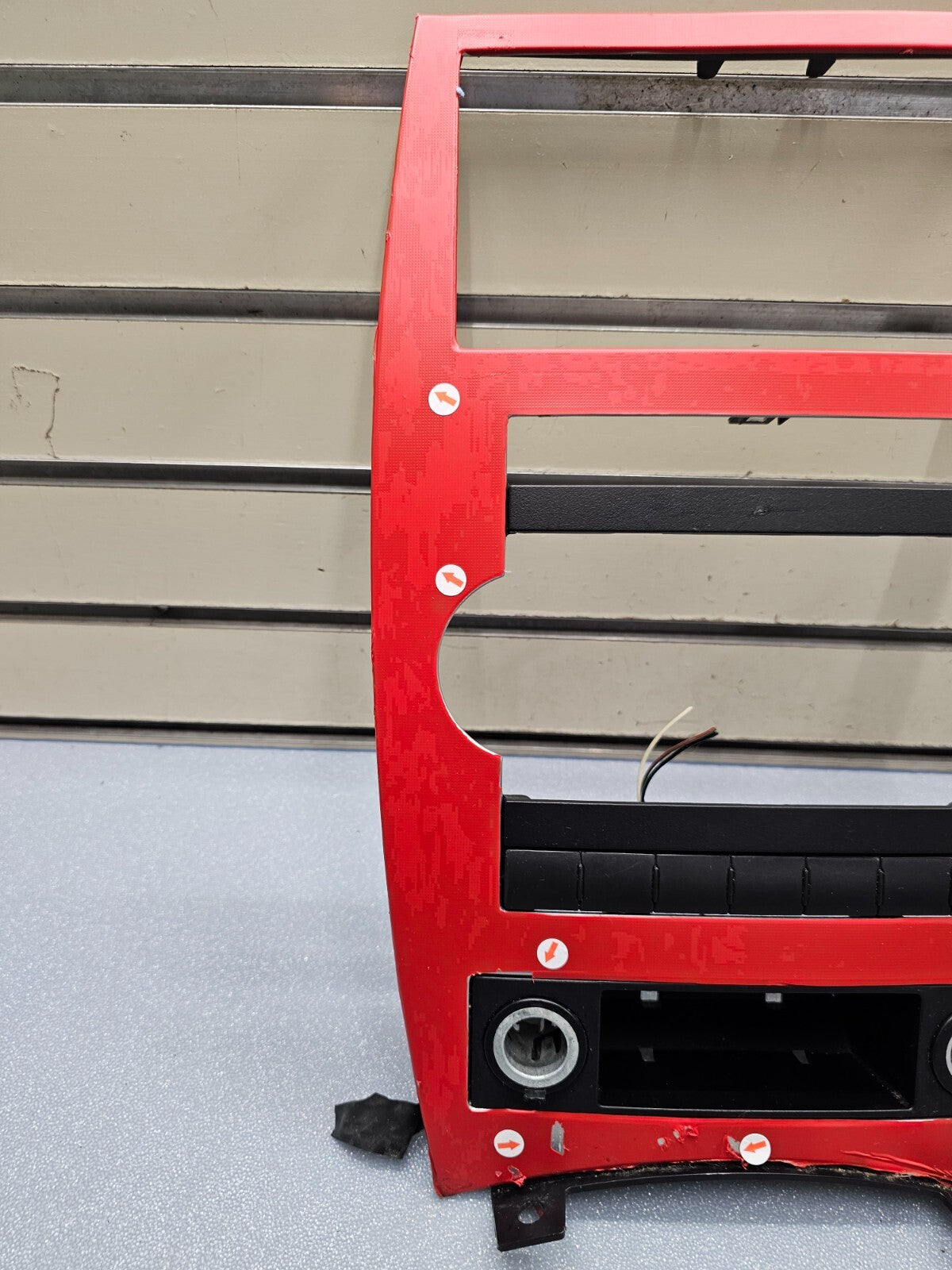 🔥08-10 Grand Cherokee AM FM Radio Stereo Bezel  Dash Trim Panel Climate Red OEM
