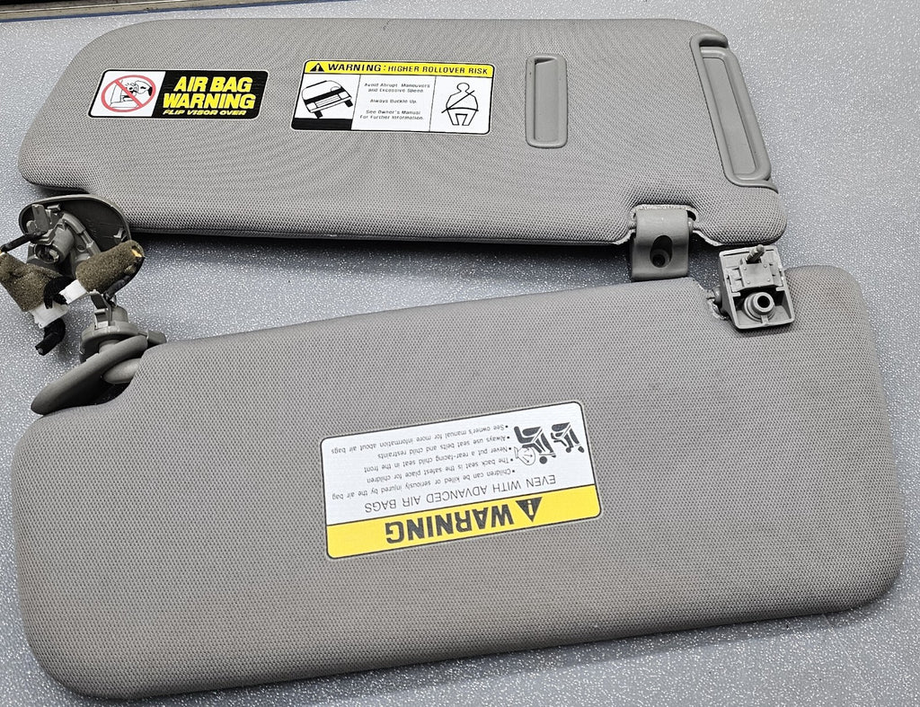 07-12 HYUNDAI SANTA FE LIGHTED SUN VISOR SUN SHADE SET SUNVISORS RH LH Gray OEM
