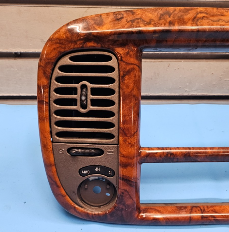 🔥97-03 Ford F150 Center Dash Radio Climate Trim Stereo Display BEZEL Panel Wood