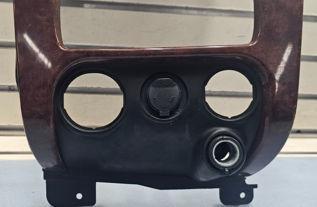 03-08 ENVOY XL FRONT RADIO DASH SURROUND BEZEL TRIM PANEL CLIMATE WOODGRAIN B45