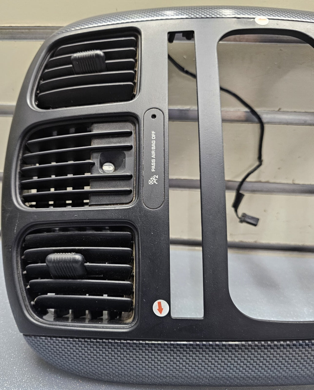 🔥01-07 Caravan Town & Country dash radio climate TRIM bezel Carbon Fiber Black
