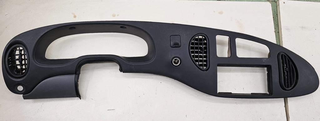 🔥97-03 Ford E-150 Econoline Dash Instrument Cluster Bezel Climate Radio Black