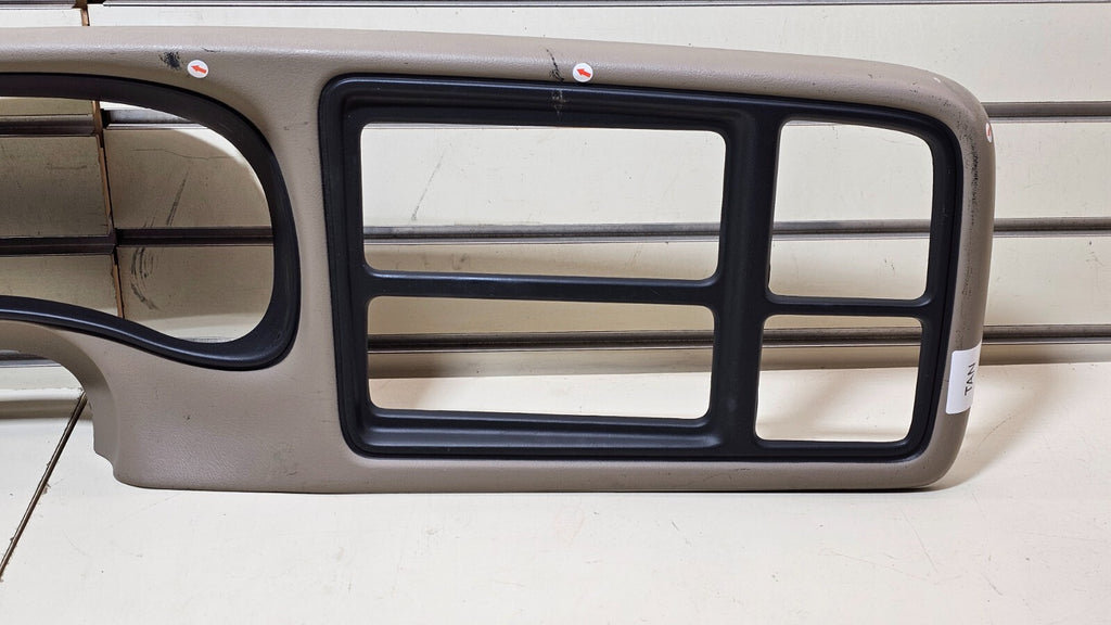 🔥99-02 CHEVY GMC Instrument Cluster Speedometer Dash Trim Panel Bezel Tan C4