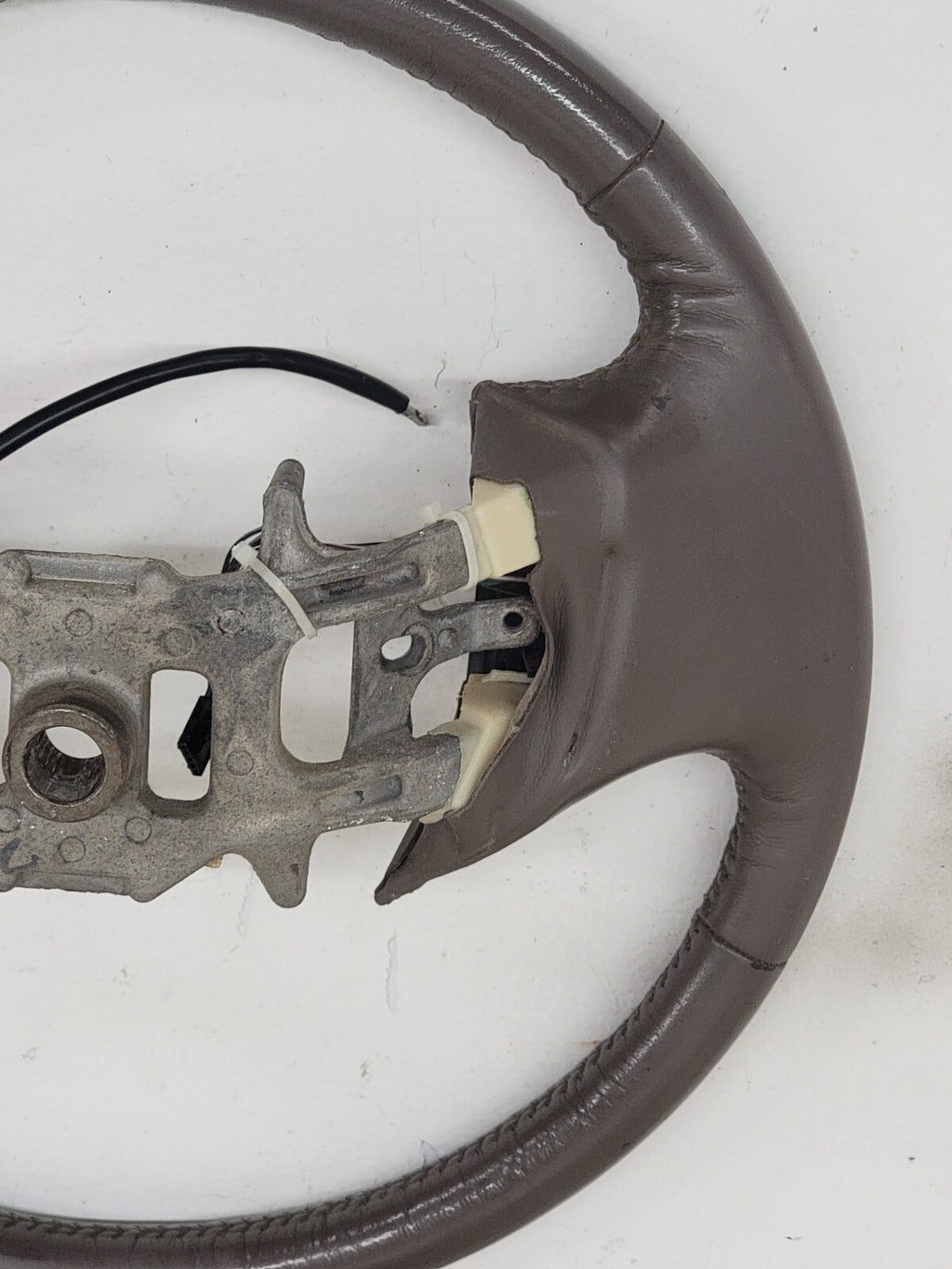 🔥1997-2003 Ford F-150 Leather Steering Wheel Cruise Dash GRAY