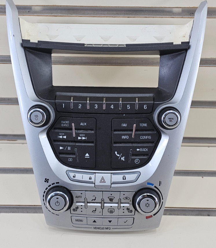 🔥10-11 Chevy Equinox Radio Stereo Display Climate Control Panel Bezel SILVER