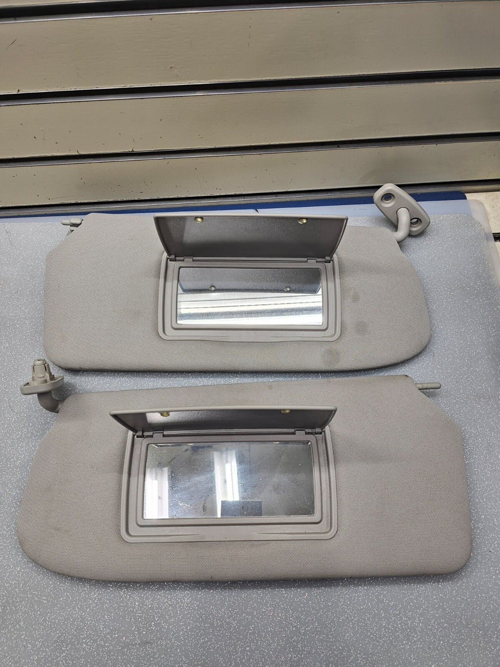🔥07-12 NISSAN SENTRA Sun Visor Assembly Mirror Driver Passenger Pair Gray OEM