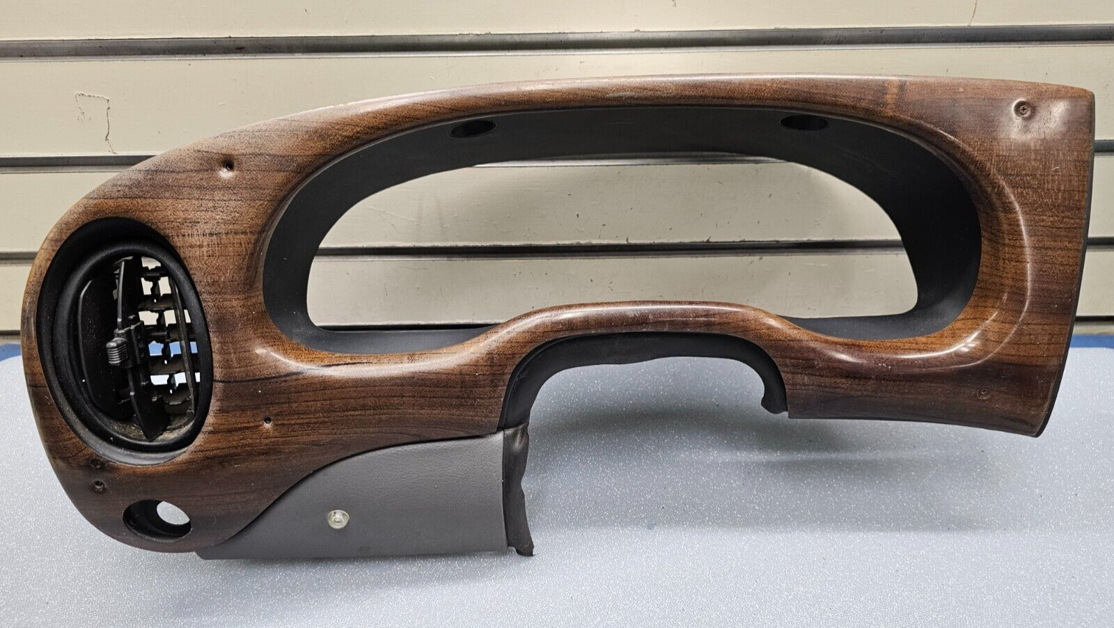 99-02 Ford E150 Econoline Van Dash Instrument Cluster Speedo Gauges Bezel Wood