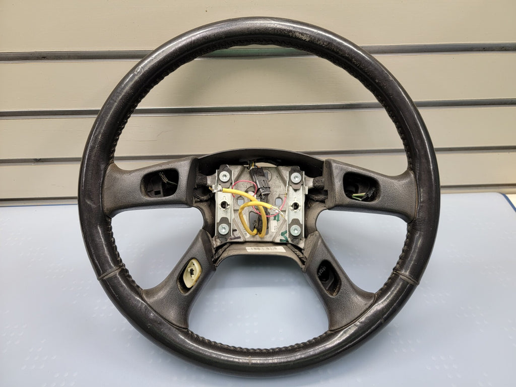 🔥03-06 SILVERADO SIERRA YUKON TAHOE SUBURBAN STEERING WHEEL LEATHER BLACK