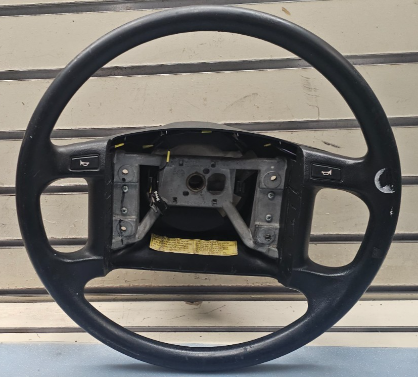 🔥92-96 FORD Bronco F-150 F-250 F-350 Leather Steering Column Wheel Black OEM