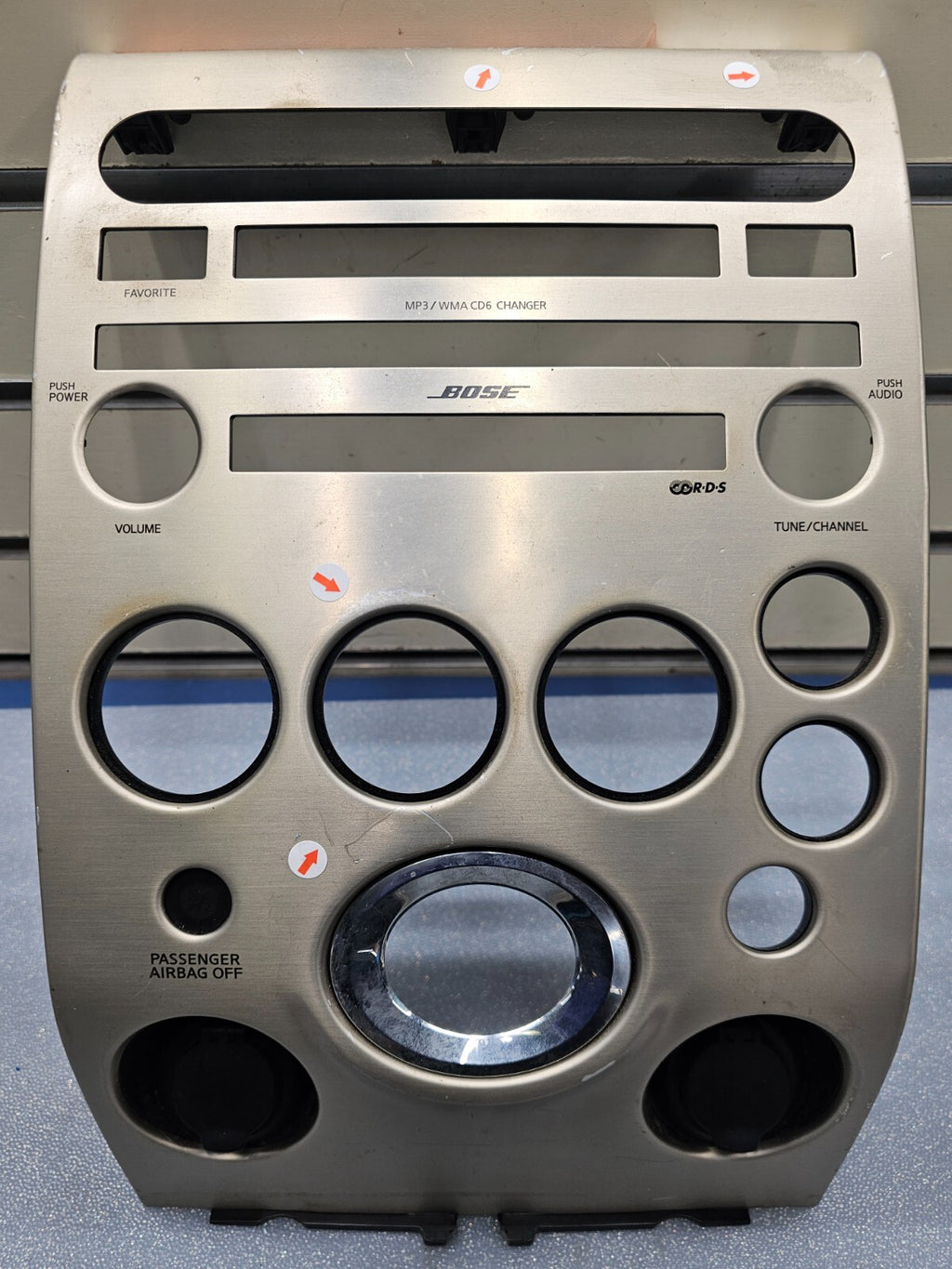 04-07 Infiniti QX56 Dash Climate Control Radio Stereo Display Bose Bezel Silver