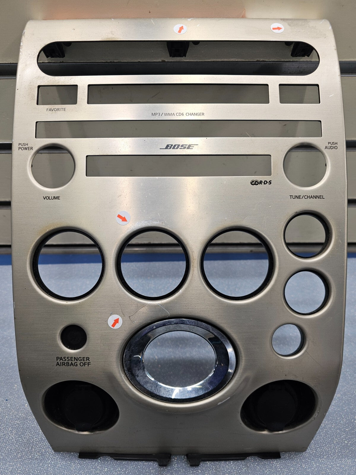 04-07 Infiniti QX56 Dash Climate Control Radio Stereo Display Bose Bezel Silver