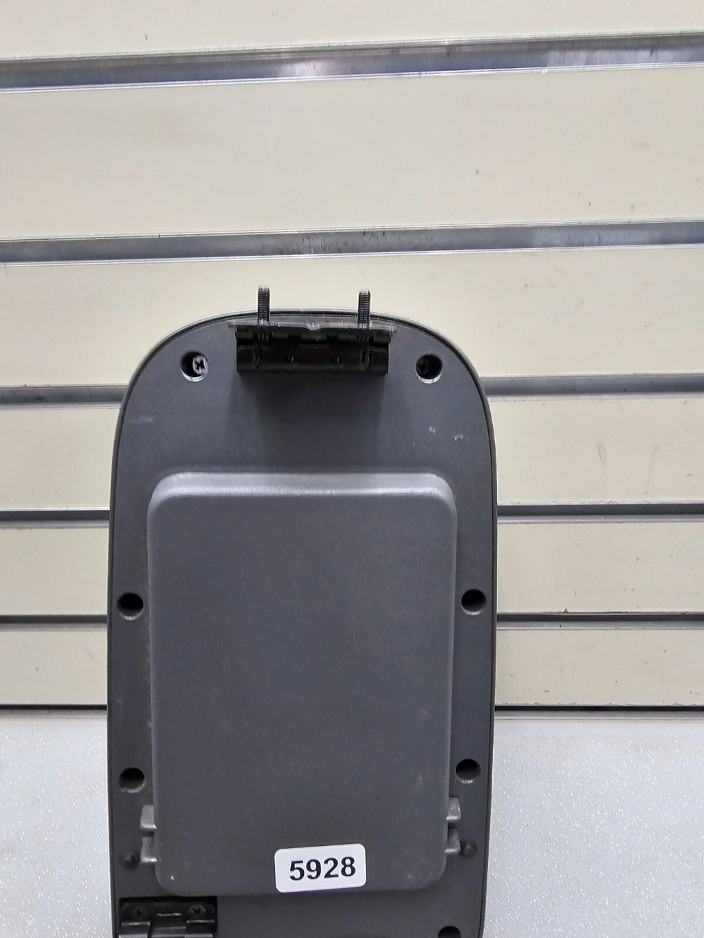 🔥01-06 Hyundai Santa Fe Center Console Gray Leather Armrest Lid Storage Tan OEM