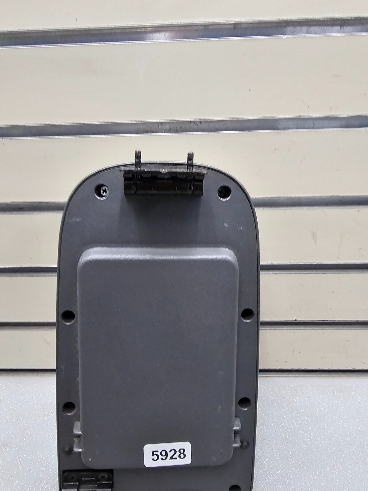 🔥01-06 Hyundai Santa Fe Center Console Gray Leather Armrest Lid Storage Tan OEM