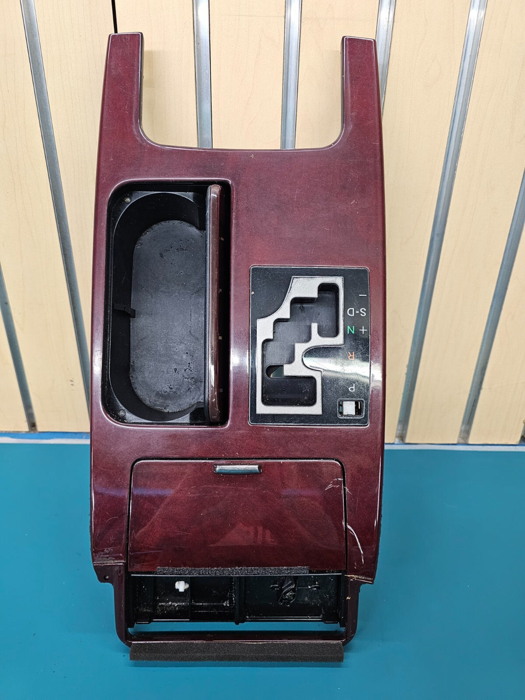 06-11 Lexus GS350 Center Console Shifter Bezel Cup Holder Panel Ashtray OEM WOOD
