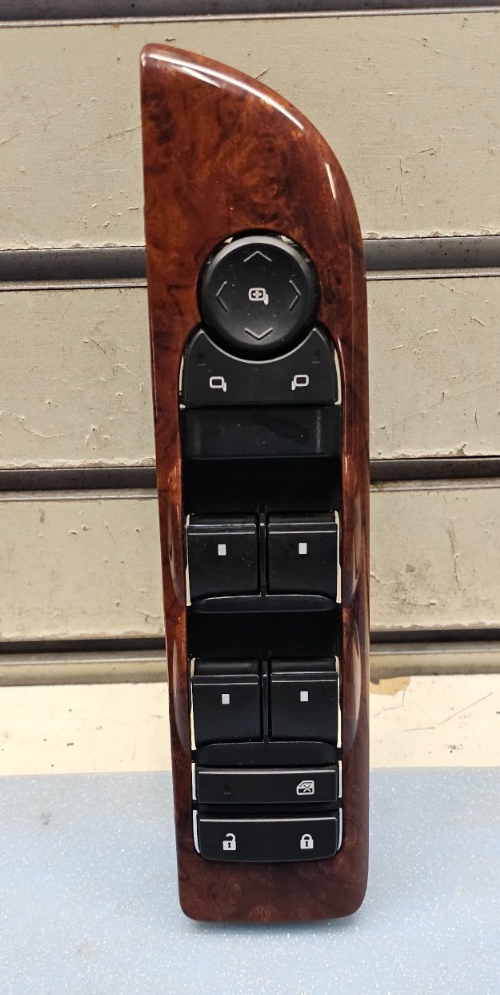 🔥07-14 Tahoe Yukon Suburban Left Driver Door Window Master Switch Wood OEM