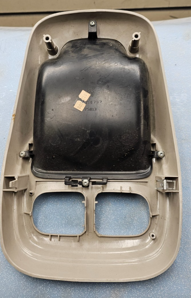 🔥98-02 Dodge RAM Front Overhead Console DOME Map Light Lamp Roof Storage Tan