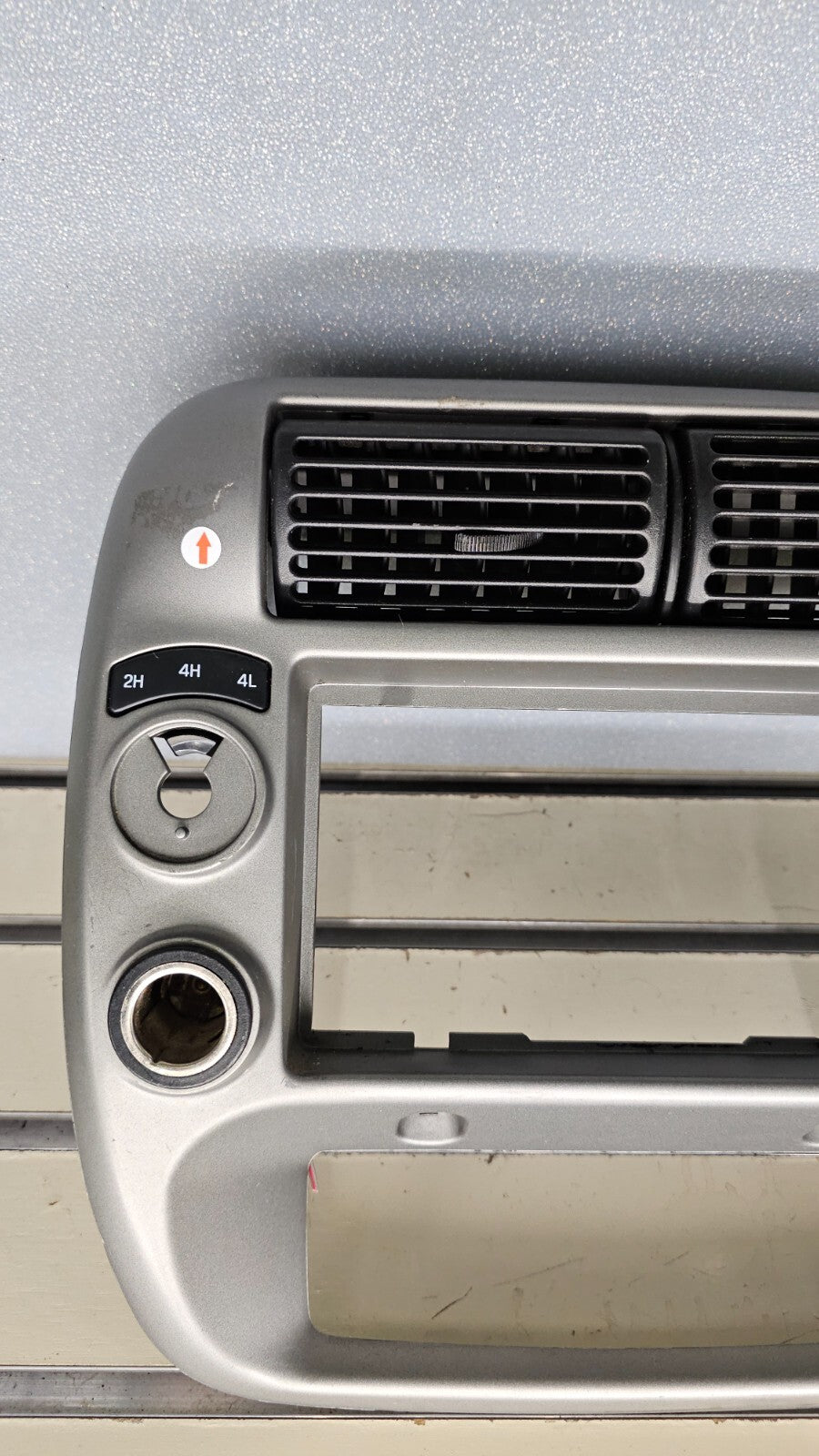 95-10 Ford Ranger EXPLORER Center Dash Radio Trim Surround Bezel Trim SILVER B2