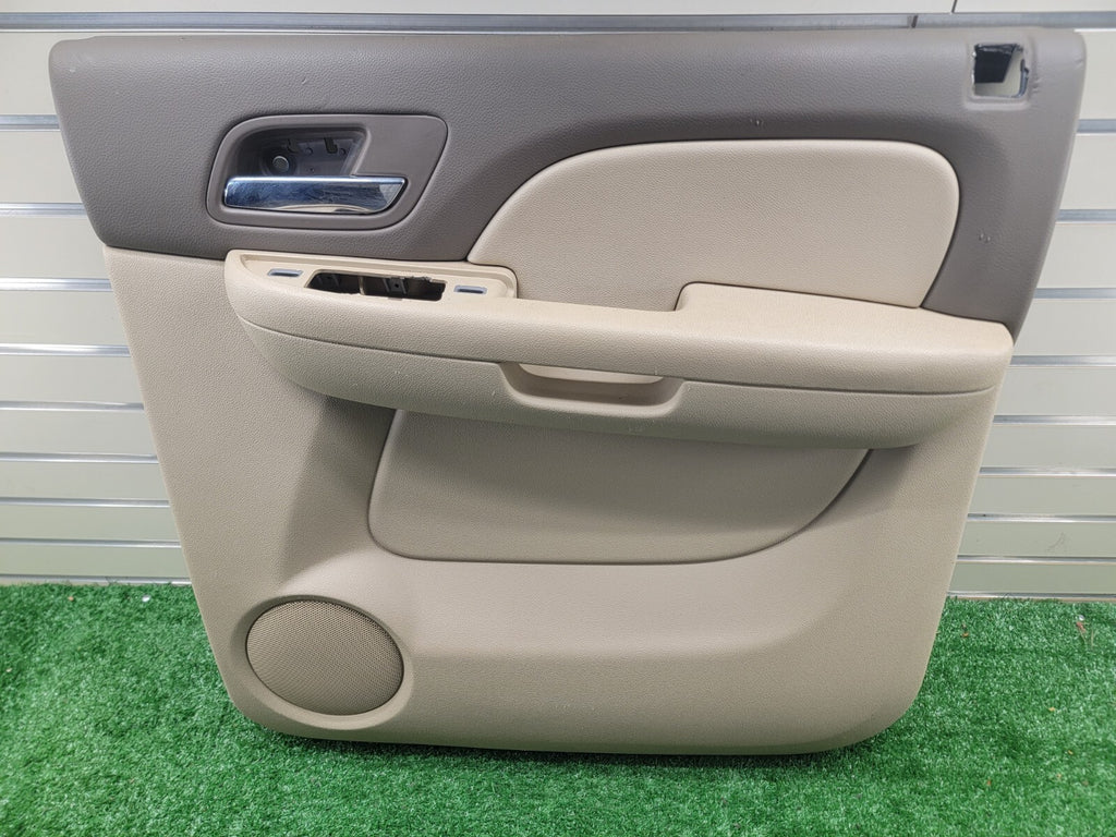 🔥07-13 CHEVY SILVERADO 1500 rear right passenger  INTERIOR DOOR TRIM PANEL TAN