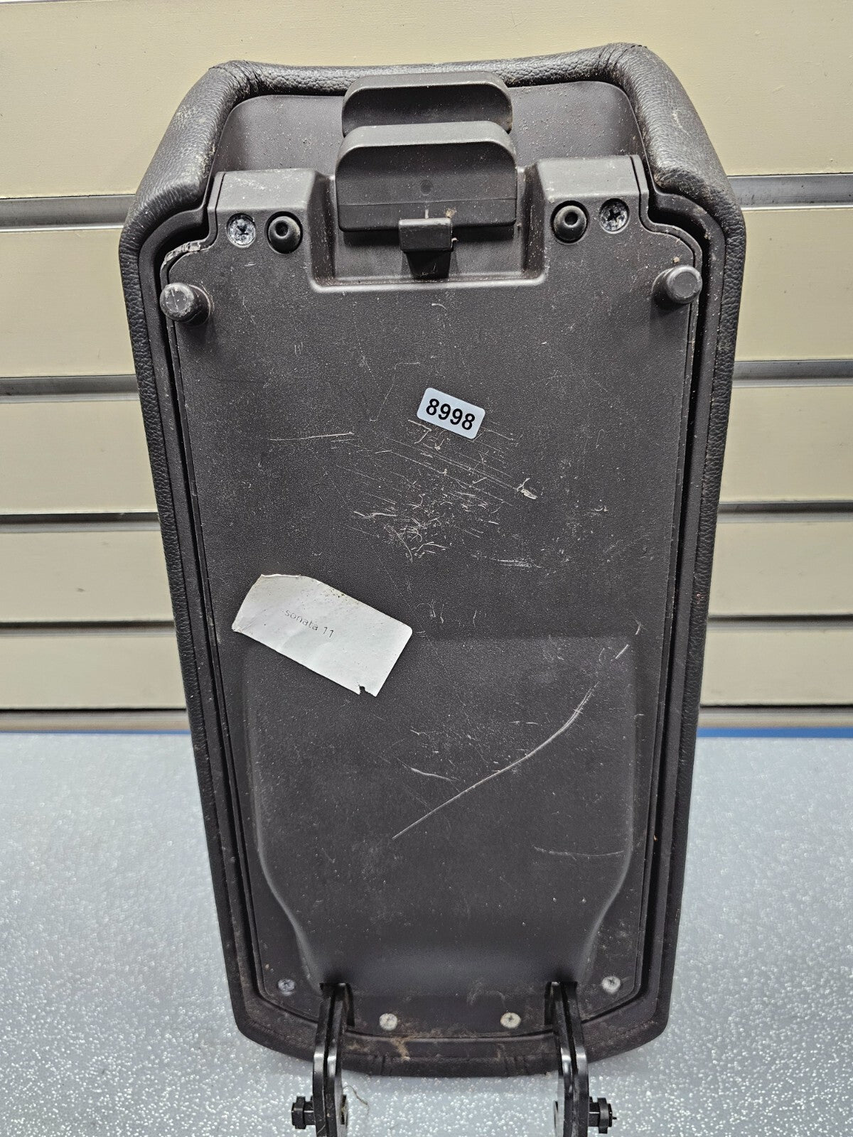 🔥11-14 HYUNDAI SONATA FRONT CENTER CONSOLE ARM REST LID COVER TOP PAD BLACK OEM