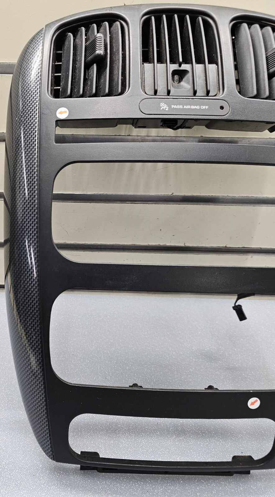 🔥01-07 Caravan Town & Country dash radio climate TRIM bezel Carbon Fiber Black
