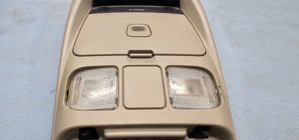 🔥98-01 Dodge Ram Overhead Console Storage Dome Map Light Lamp Assembly TAN