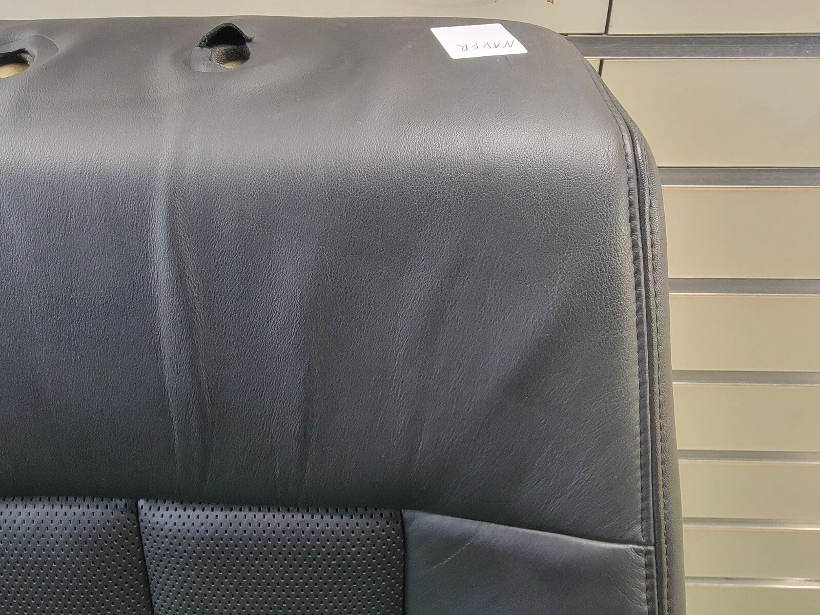 07-14 Lincoln Navigator Black Leather Rear Passenger Bottom Perforate Seat OEM