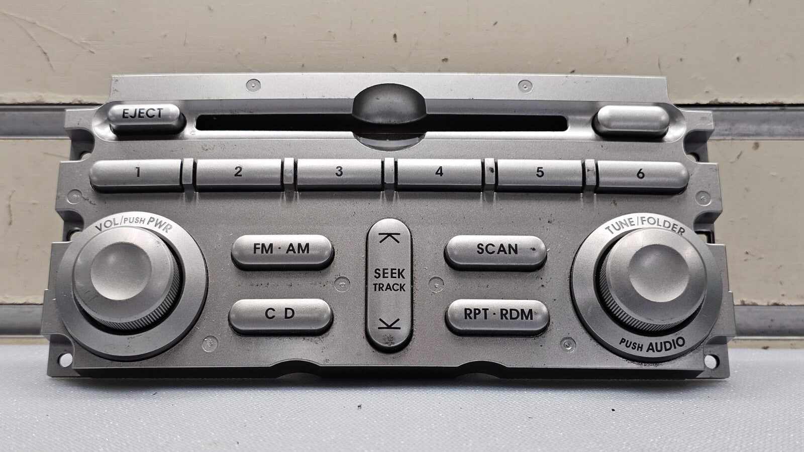 🔥08-12 Galant Dash AM FM Radio Audio Stereo Display Trim Panel Faceplate SILVER