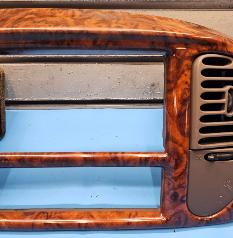 🔥97-03 Ford F150 Center Dash Radio Climate Trim Stereo Display BEZEL Panel Wood