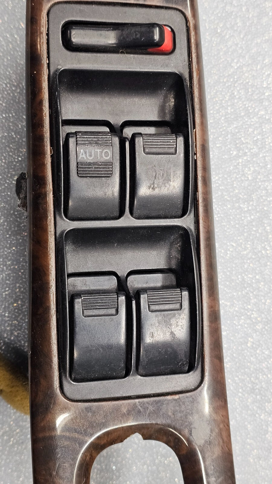 🔥98-02 ACCORD LEFT DRIVER MASTER WINDOW POWER PUSH PULL MIRROR SWITCH WOOD