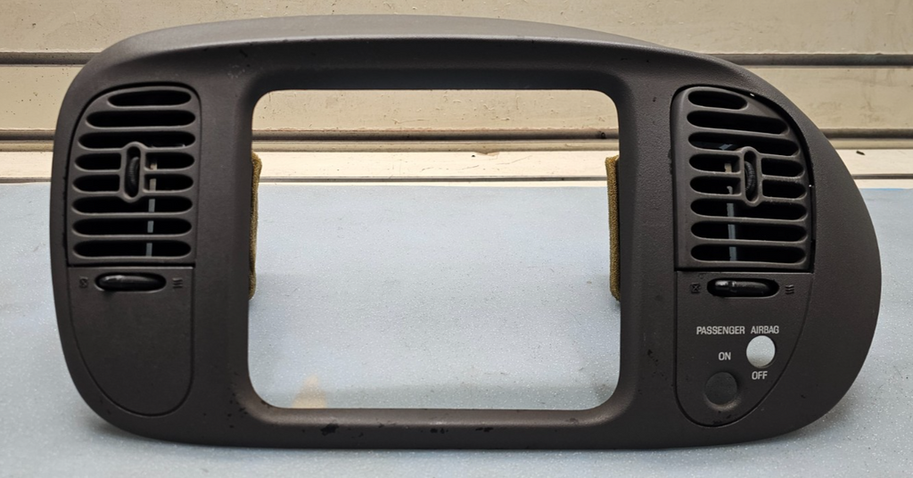 🔥97-03 Ford F150 Dash FM Radio Climate Trim Stereo BEZEL Panel DK GRAY B1
