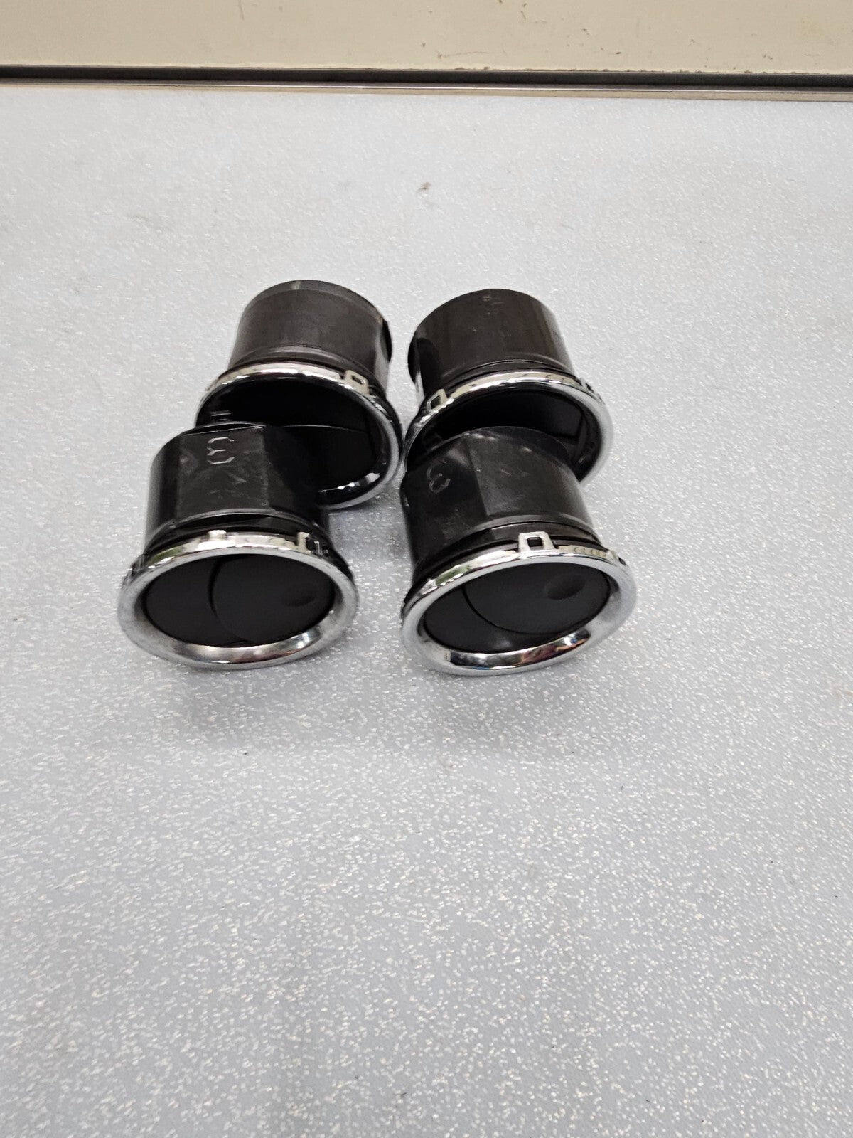 🔥04-08 Ford F-150 Dash A/C Air Vent Heater Temperature BLACK CHROME Set: 4 VT67