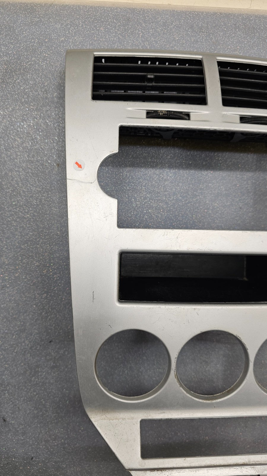 🔥07-09 Dodge CALIBER Dash Radio Center BEZEL Climate Dash Trim Vents Silver