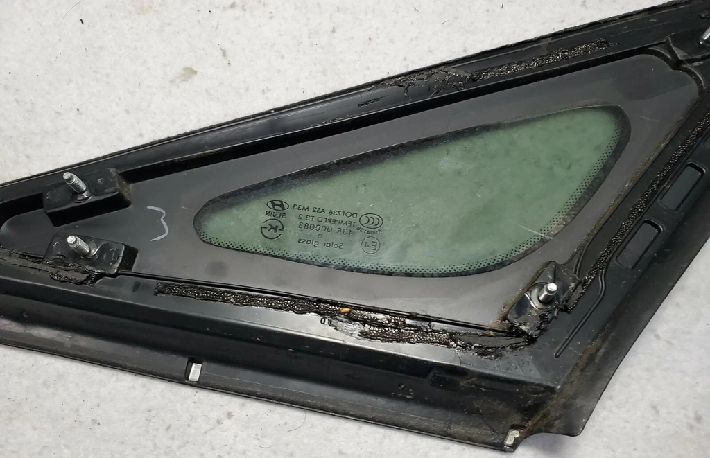 🔥11-14 Hyundai Sonata LEFT Driver Quarter Glass w/ Chrome Strip OEM