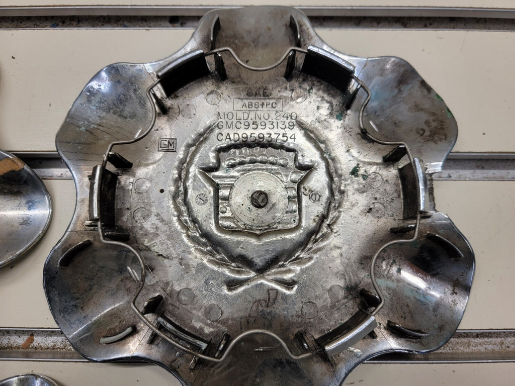 🔥1999-2000 Cadillac Escalade CHROME wheel CENTER CAPS OEM
