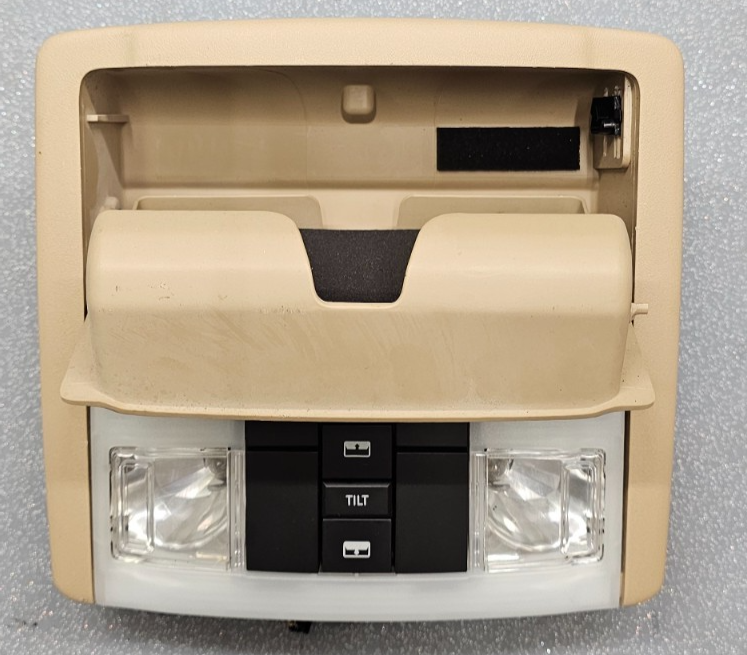 🔥07-14 Ford Edge Overhead Console Storage Compartment Dome Light Assembly TAN