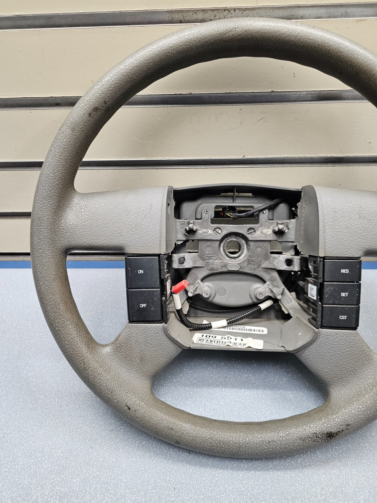 🔥04-08 Ford F-150 Leather Steering Wheel Cruise Control GRAY OEM