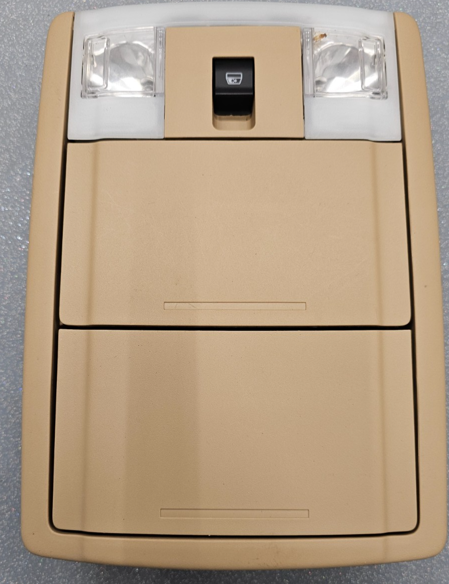 🔥07-19 EDGE TAURUS F150 FRONT OVERHEAD CONSOLE DOME LIGHT STORAGE ASSEMBLY TAN