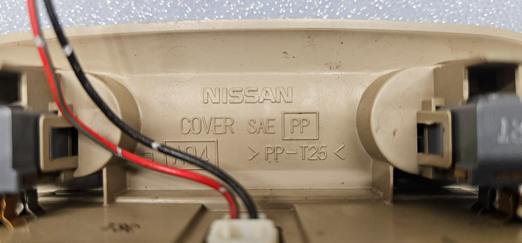 🔥95-99 Nissan Maxima Overhead Console Dome Map Light Lamp Storage Assembly Tan